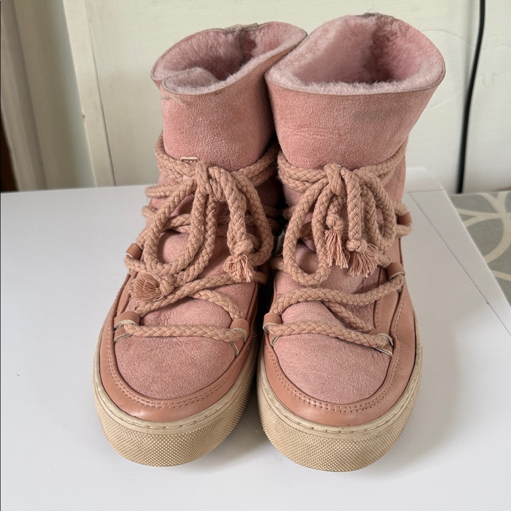 Inuikii Pink Suede Winter Boots